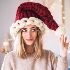 Chunky Knit Santa Hat