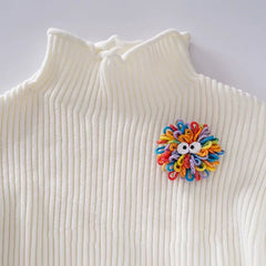 Rainbow Fuzzy Buddy Pin