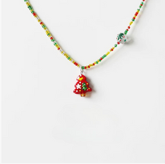 Christmas Tree Necklace – Red