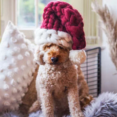 Chunky Knit Santa Hat