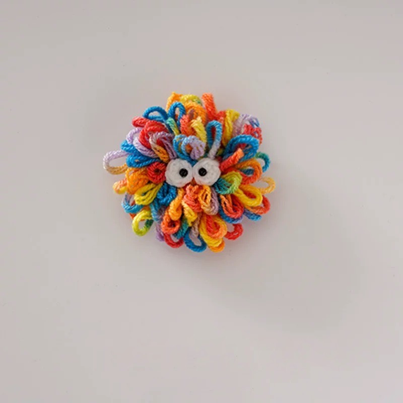 Rainbow Fuzzy Buddy Pin