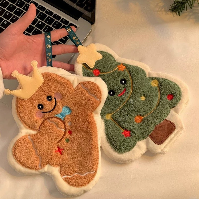 Cute Holiday Plush Hand Towels Set