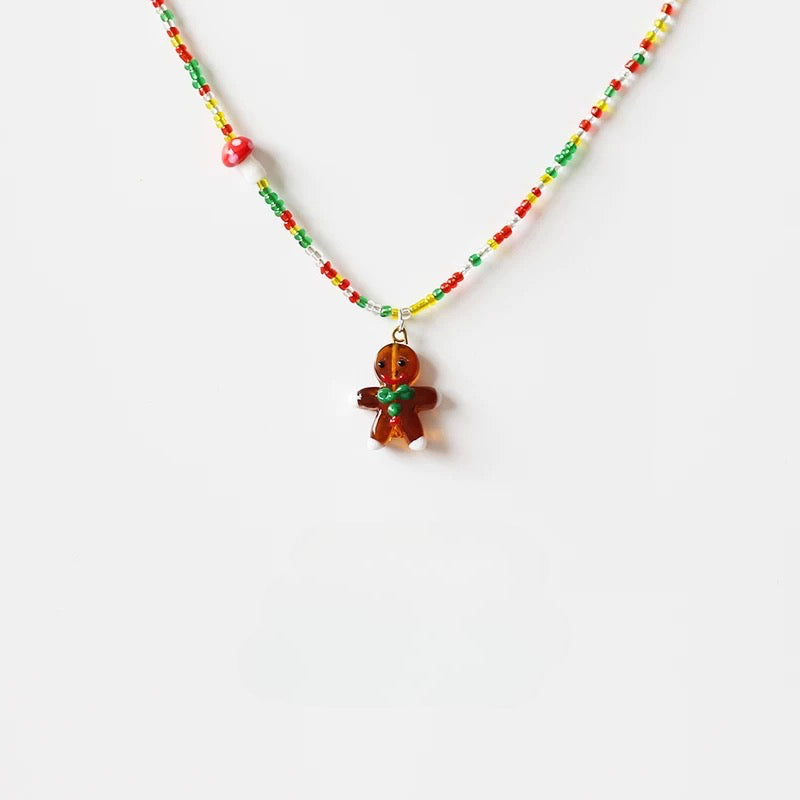 Gingerbread Man Necklace