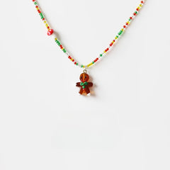 Gingerbread Man Necklace